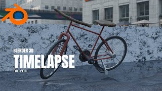 Bicycle Modelling Timelapse | Blender 3d