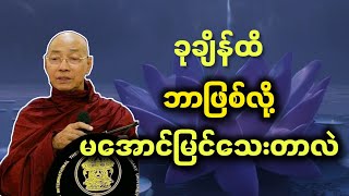 ပါမောက္ခချုပ်ဆရာတော် ဟောကြားတော်မူသော ဘာဖြစ်လို့ ခုချိန်ထိ မအောင်မြင်သေးတာလဲ တရားတော်