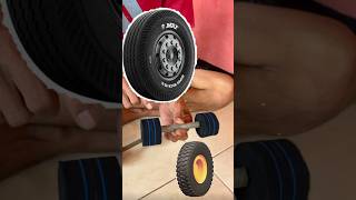 CARA MEMBUAT RODA MINIATUR TRUK OLENG DARI SANDAL SWALOWW #diy #viral #trending #art #shorts