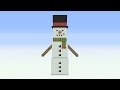 Minecraft Tutorial: How To Make A Snowman Statue!!