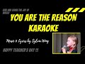 Teacher's Day Song | You Are The Reason Mtt Karaoke  Lyrics