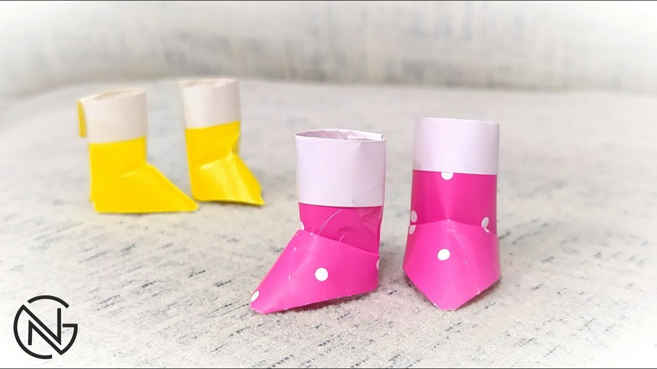 Mini Paper Rain Bootsрџ ўorigami How To Make Shoes With Paper Paper