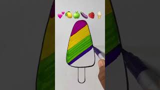 Satisfying creative art💕🍋🍏🍆🍓🍦#art #coloring #satisfying #creativeart #ytviral #youtubeshorts