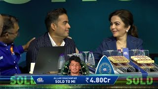 Allah Ghazanfar Afghani bowling IPL Mega Auction 2025 | MI IPL Auction 2025 |auction 2025 highlights