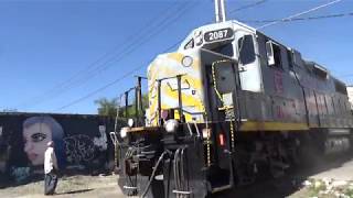 KCSM GP38-2 #2087, ACTIVIDAD EN TEXCOCO, VIERNES 21/DIC/2018.