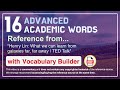 16 Advanced Academic Words Ref from 