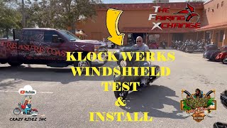 KLOCK WERKS WINDSHIELD TEST \u0026 INSTALL