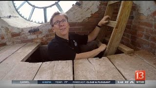 Inside the Decatur County Courthouse for a look at the tree growing out of the clock tower.