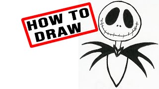 How to Draw Jack Skellington from nightmare before X-mas - Halloween