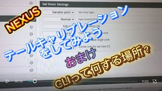 ラジコンヘリ　NEXUSジャイロ テールキャリブレーション　おまけ　CLIって何する場所？