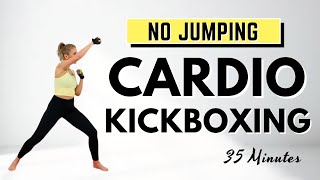 🔥35 Min CARDIO KICKBOXING for FAT BURN \u0026 TONING🔥ALL STANDING🔥NO JUMPING🔥NO REPEAT🔥POWER SESSION🔥