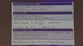 Total Positivity and Determinantal Inequalities - Daniel Soskin