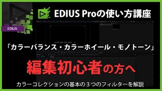 [編集初心者向け]EDIUSの使い方「カラーバランス、カラーホイール、モノトーン」#17