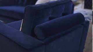 The Heal's Mistral Sofa - Midnight Blue Velvet