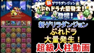 【パズドラ】新ゲリラ☆ぷれドラ大量発生！超級人柱動画【贈龍の館】