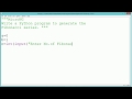 Python Program - Fibonacci series.