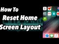 How to reset home screen layout iPhone