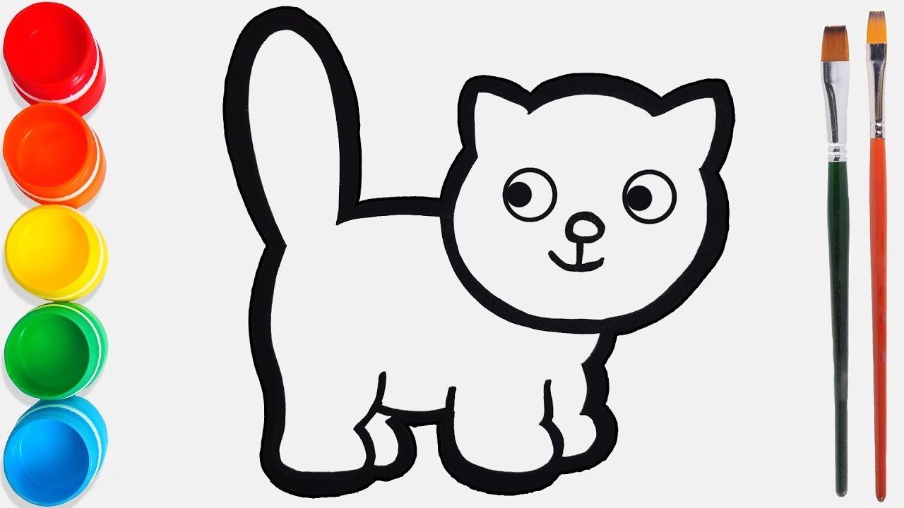 Mewarnai Gambar Kucing Anak Tk Imagesee Riset