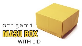 Easy Origami Masu Box & Lid Tutorial - DIY - Paper Kawaii