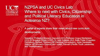 Where to next with Civics, Citizenship and Political Literacy Education in Aotearoa NZ?