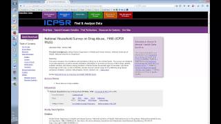 ICPSR Part 2: Searching for and Downloading Datasets