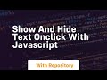 Show and hide text onclick with javascript