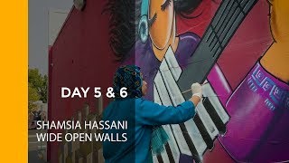 Shamsia Hassani's Mural in Wide Open Walls - Day 5 \u0026 6