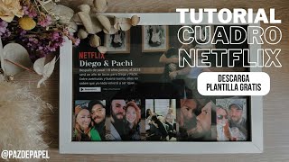 Cuadro de Fotos Personalizado Estilo Netflix! Plantilla Gratis de Canva - Suscríbete a @PazDePapel