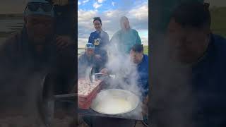 Cook 100 belly-stuffed meat at a time! Mongolian cuisine! #camping #cooking #village #mongolia