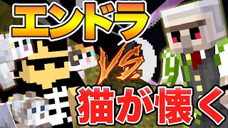 【マイクラ】『エンドラ討伐最強の男おんりー』vs『世界一猫に好かれる男ぼんじゅうる』