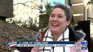 Denver Public Works eliminating some parking for Transit-Only lane on 17th Street