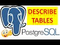 How To Describe Tables In PostgreSQL Using SQL Shell psql And pgAdmin || PostgreSQL Tutorials