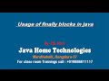 usage of finally block in exception handling