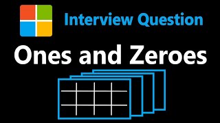 Ones and Zeroes - Leetcode 474 - Python