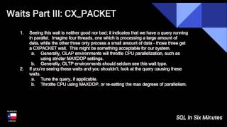 Wait Types III: CX_PACKET