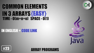 Common elements in three sorted array | Common elements in three sorted array java