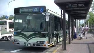 京都市バス 日野ブルーリボンシティ(907号車) 4系統  出町柳駅(Dのりば)発車