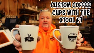 Custom coffee cups with the xTool F1