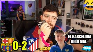 DjMaRiiO REACCIONA A LA LLAMADA ENTRE LA COBRA Y DAVO DESPUÉS DEL BARÇA 0-2 ATLÉTICO😂
