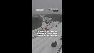 Crashes pile up as winter storm hits Missouri highways