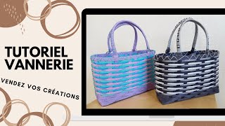 Paper weaving tutorial n°4: Braid a gray handbag #paperbasket