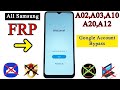 All Samsung A02,A03,A10,A12,A20,A30 FRP Bypass 2024 Google Account Bypass Without PC Android 11