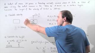 Completely Inelastic Collision Example # 1