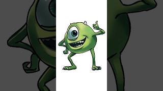 How to Draw Mike Wazowski from Monsters Inc #shorts