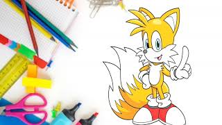 How to draw TAILS from Sonic/Hero drawing tutorial/