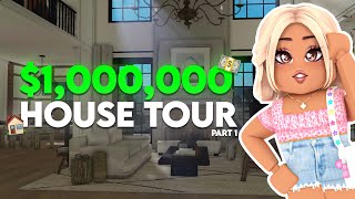 $1,000,000 BLOXBURG HOUSE TOUR PART 1! | Roblox Bloxburg | *WITH VOICES*
