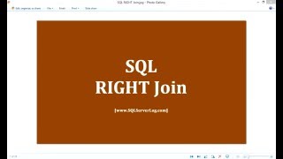 42 - SQL RIGHT Join - Learn SQL from www.SQLServerLog.com [HD]
