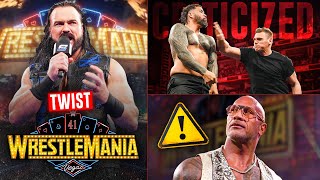 Major Drew McIntyre WrestleMania TWIST 🫨! EVERYTHING CHANGED?| Jey Uso-Gunther CRITIC, The Rock| WWE