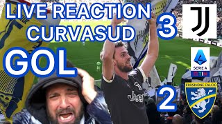 Lacrime finali | Juventus  Frosinone 3-2 | Gol live reaction curva sud Allianz stadium | Highlights