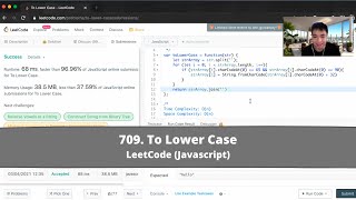 How to Solve "709 To Lower Case" on LeetCode? - Javascript